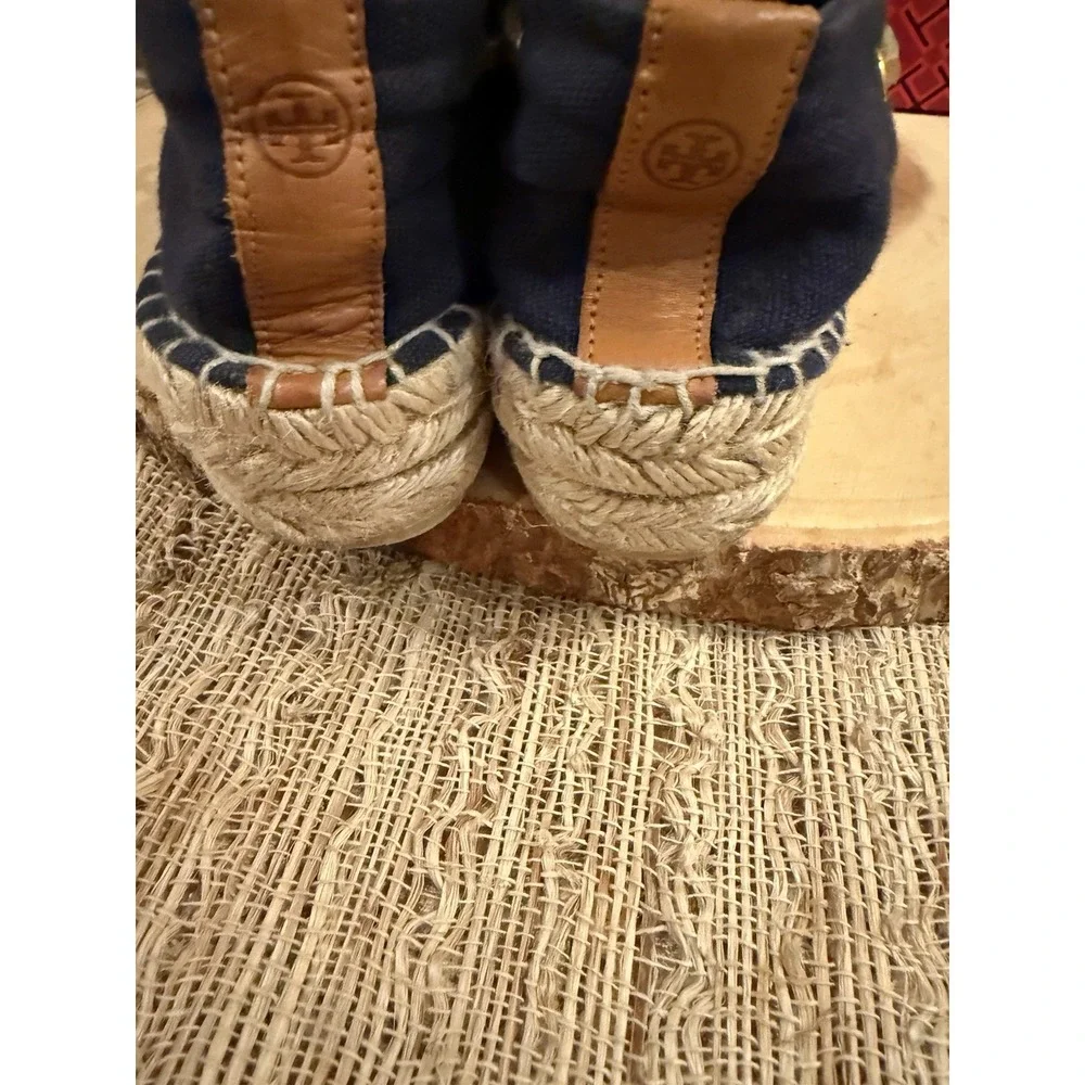 Tory Burch Women's Blanton Boat‎ Shoes Navy Size 7 Nautical Coastal Chic
